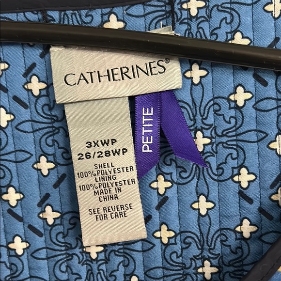 Catherines Blue and Black Patterned Cardigan - Picture 2 of 4